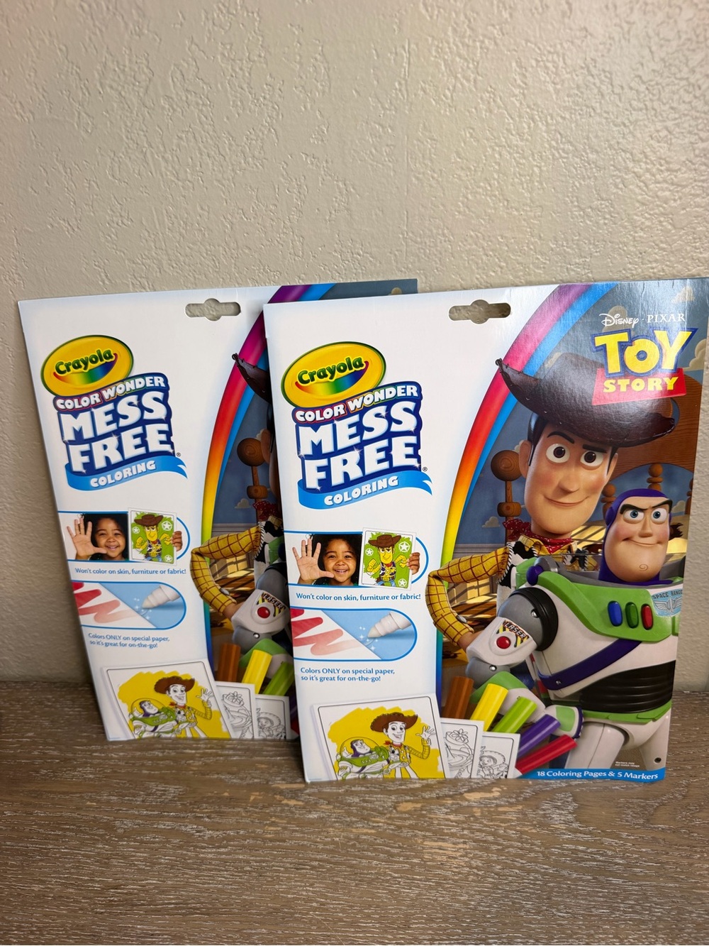 New Disney Pixar Toy Story Crayola Mess Free Coloring Set of 2